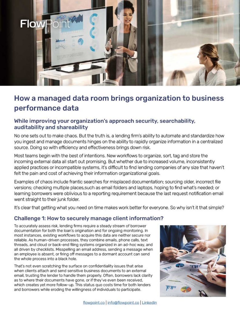 How a managed data room brings organization to business performance data